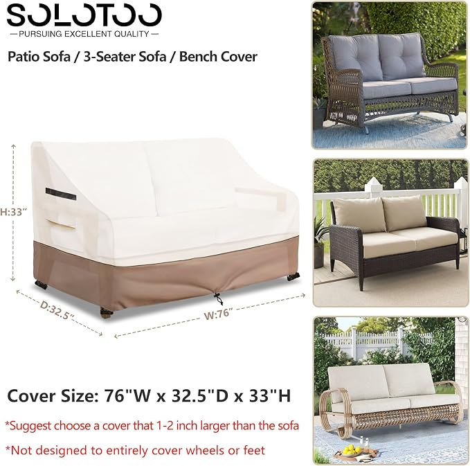 Outdoor Furniture Covers Waterproof Heavy Duty 3 Seater Outdoor Couch Cover - Image 3