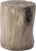 SUNBURY Stump Side Table, Concrete Side Table Coffee Log End Table, Patio Faux by SUNBURY
