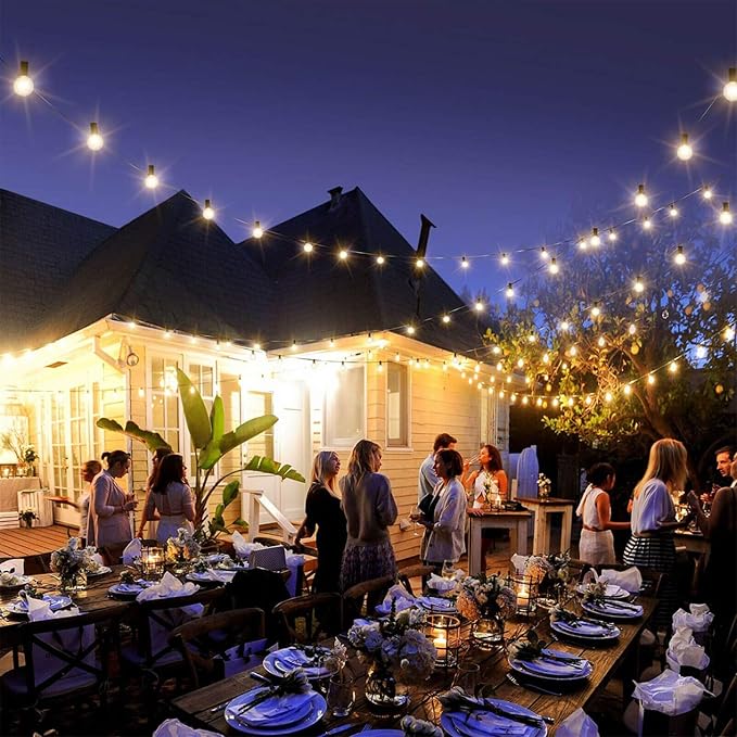 100FT LED String Lights Outdoor Waterproof G40 Globe String Lights - Image 7