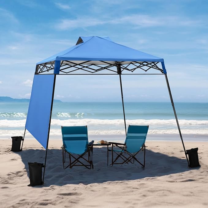 Canopy Tent 8x8ft Base One Person Set Up Pop Up Beach Tent, Outdoor Canopies - Image 7