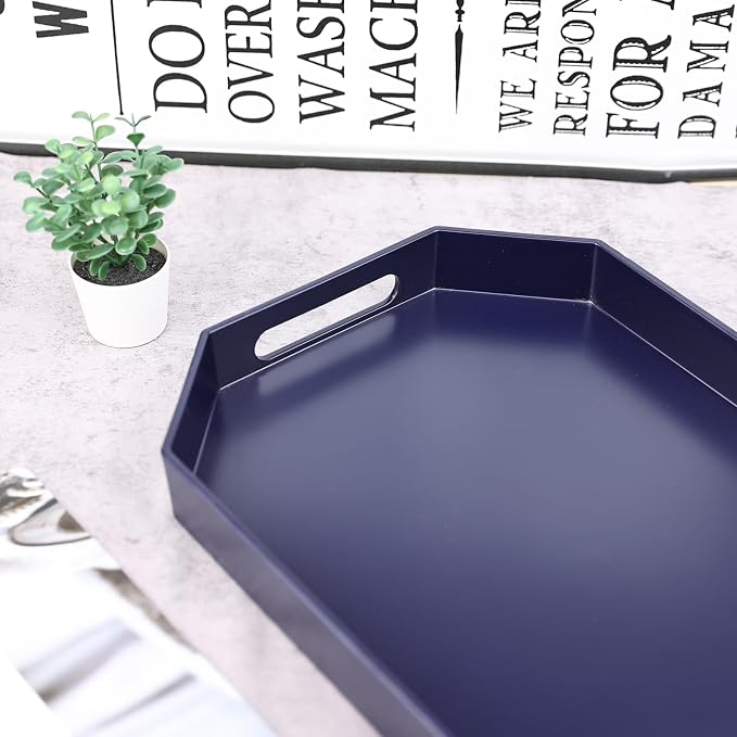 Navy Blue Octagonal Serving Tray - Image 6