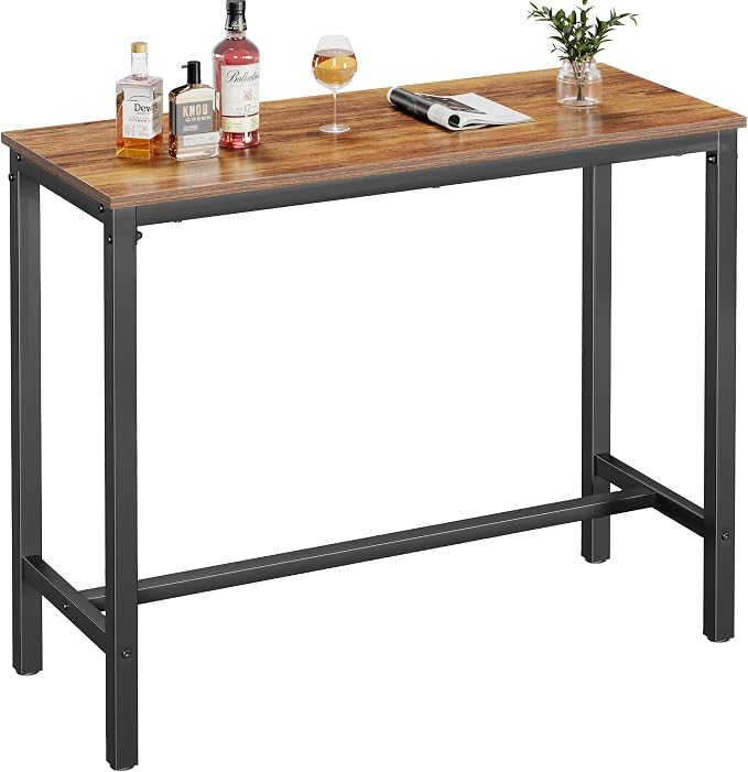 Mr IRONSTONE Bar Table, for Narrow Space, Living Room, Sturdy Metal Frame by MrIRONSTONE