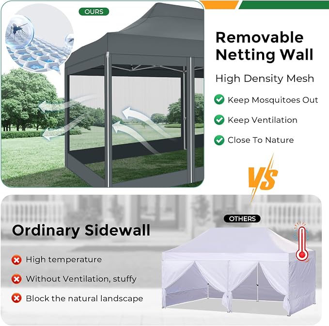 COBIZI 10x20 Heavy Duty Pop Up Canopy Tent - Image 5