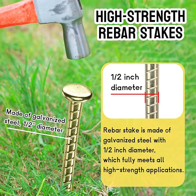 16 Inch Rebar Stakes - Image 3