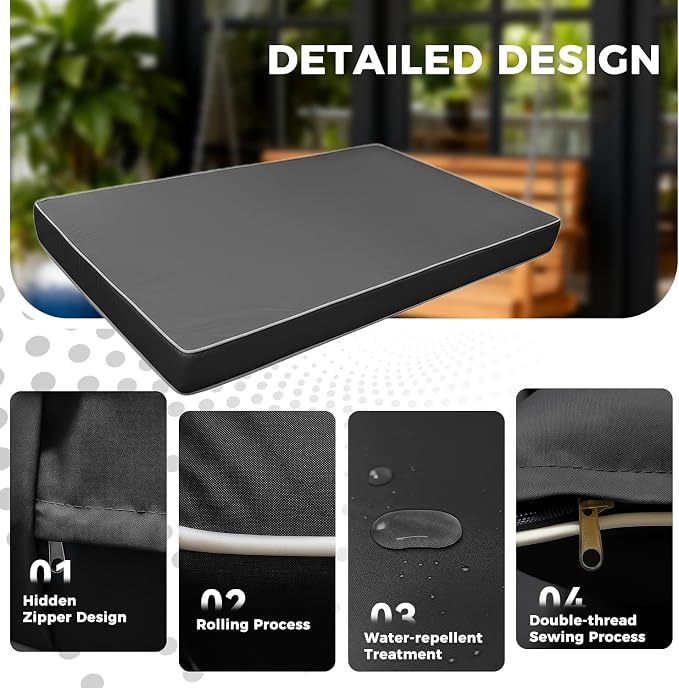 Outdoor Twin Porch Mattress Cover Waterproof, 6inch Outdoor Mattress Cover - Image 3