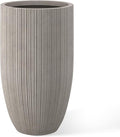 Kante 24 Inch Tall Round Concrete Planter, Large Indoor Outdoor Plant Pots by Kante
