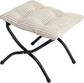 HollyHOME 15" Folding Footrest Stool, Upholstered Small Foldable Ottoman by HollyHOME
