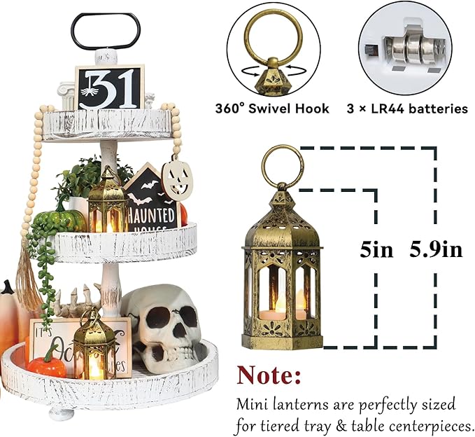 8Pcs 5-inch Mini Lanterns Centerpieces - Image 2