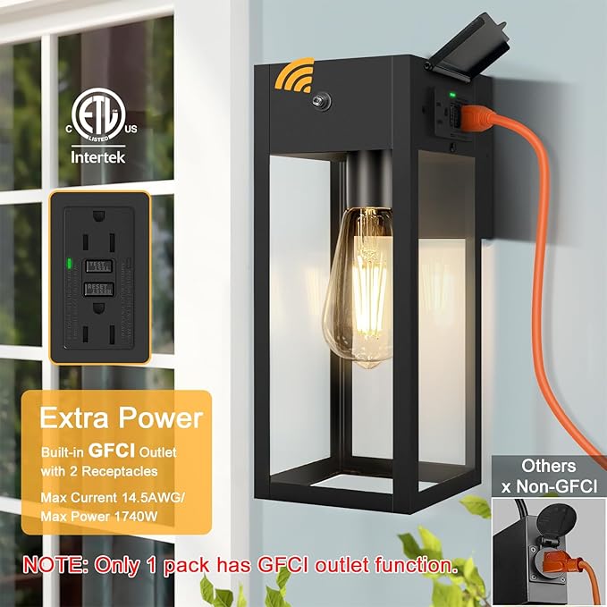 Dusk to Dawn Outdoor Light Fixtures Wall Mount, Outdoor Porch Lights - Image 3