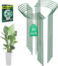 10 Pack 30 Inch Plant Support Stakes, Heavy-Duty Half Round Peony Support Ring by LKSSZS
