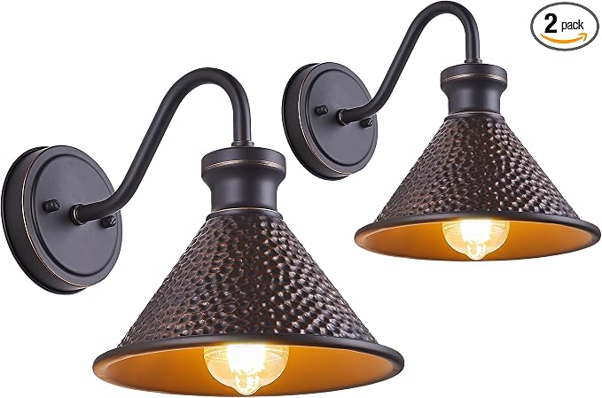 Gooseneck Outdoor Wall Light Fixtures, Industrial Oil-Rubbed Bronze Exterior by TarentlightOutdoorLighting
