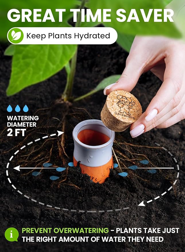 4 Pcs Ollas Terracotta Watering Pots Large - 14 Oz Self Watering Planter Insert - Image 3