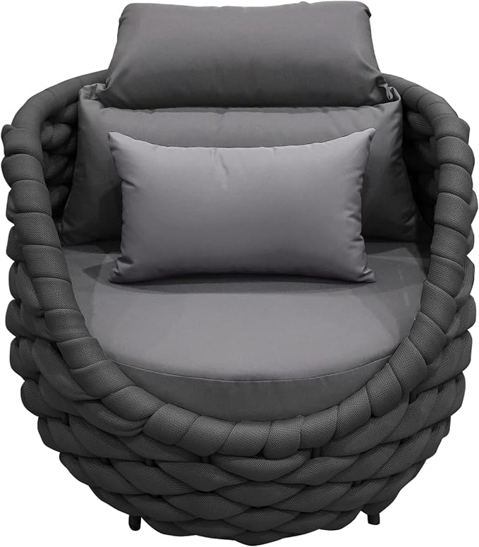 TWT Outdoor All-Weather Polyester Rope Balcony Couch - Image 9