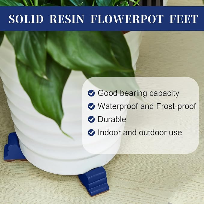 Kigeli 12 Pcs Resin Pot Feet for Outdoor Planters 3 Inch Long 1.5 Inch Tall - Image 6