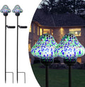 Solar Outdoor Lights Decorative Solar Glass Mushroom Lights Waterproof LED by Afirst