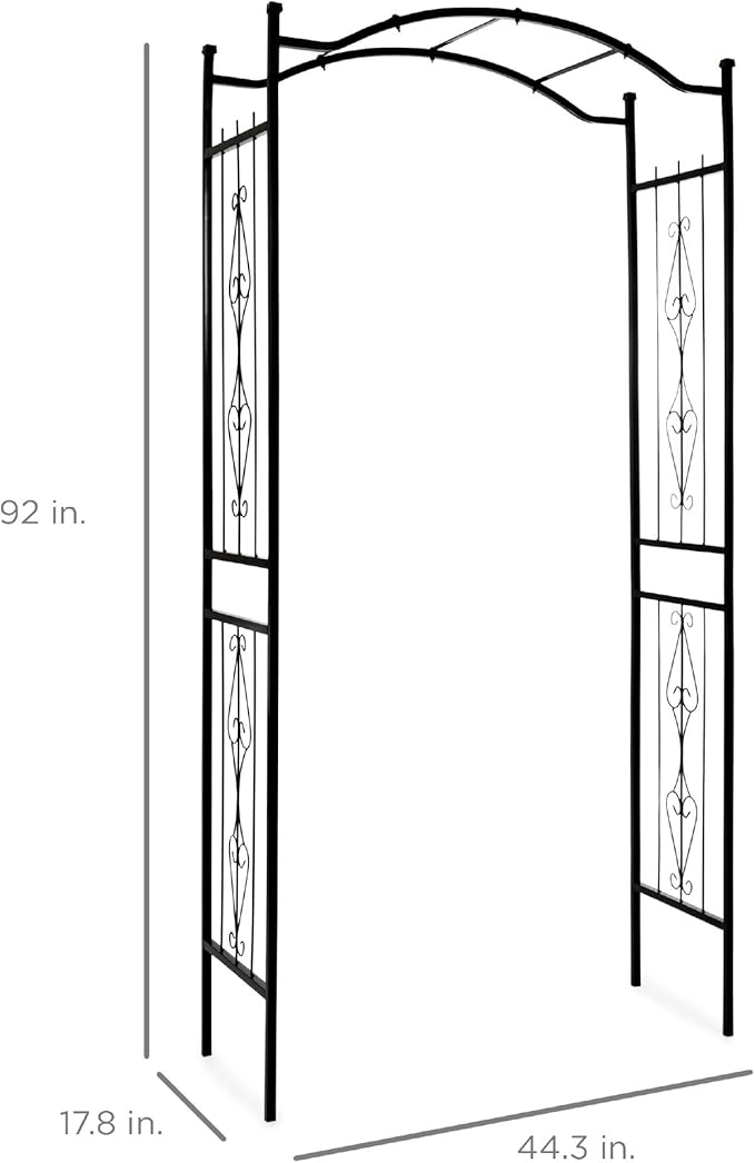 Best Choice Products 92in Steel Garden Arch Arbor Trellis - Image 7