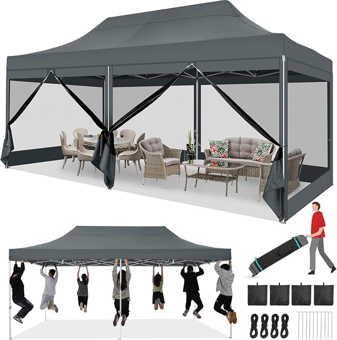 COBIZI 10x20 Heavy Duty Pop Up Canopy Tent by COBIZI