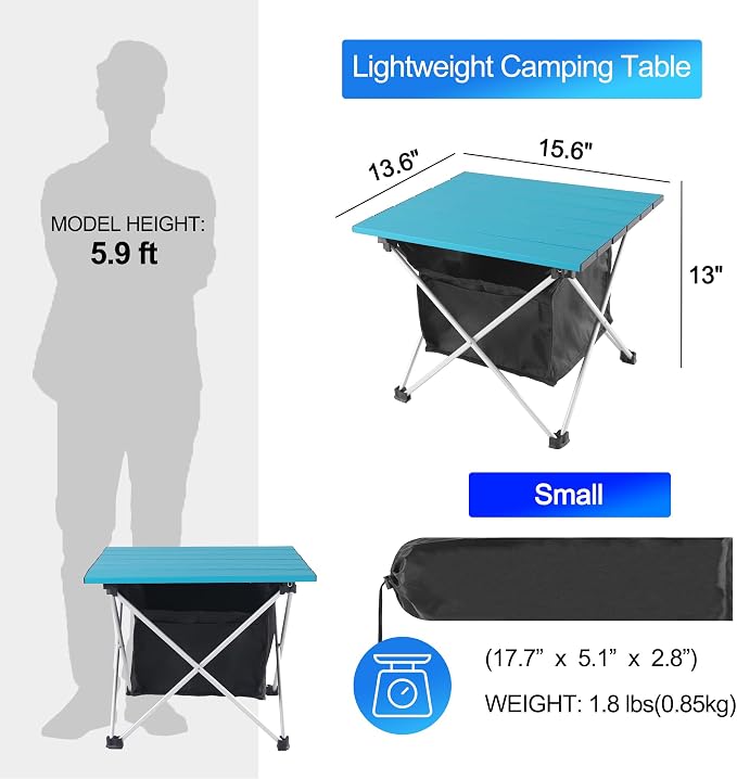 Grope Portable Camping Table Ultralight Aluminum Camp Table - Image 2