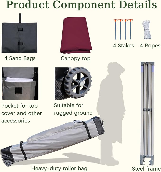 Easy 10x10 Pop Up Canopy Tent - Image 8