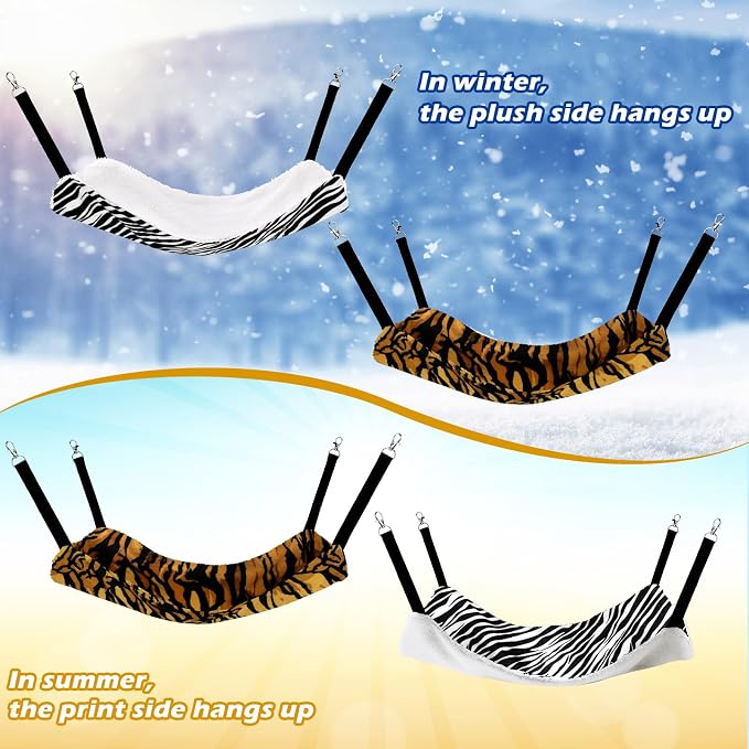 Jetec 2 Pack Cat Hammock for Cage, Catio Accessories Reversible Soft Cats Bed - Image 7