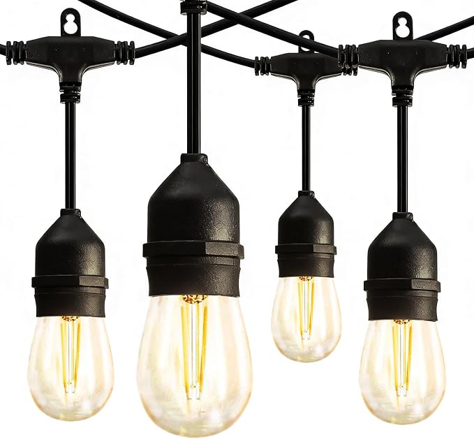 Banord Outdoor String Lights, 48FT Waterproof Patio Lights by Banord
