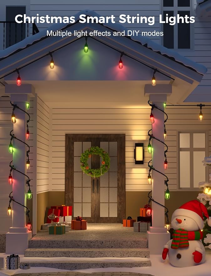 XMCOSY+ Outdoor String Lights Smart, 49Ft RGBCWIC Patio Lights Waterproof - Image 3