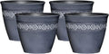 Classic Home and Garden Corinthian Resin Flower Pot Planter, Storm Blue by ClassicHomeandGarden