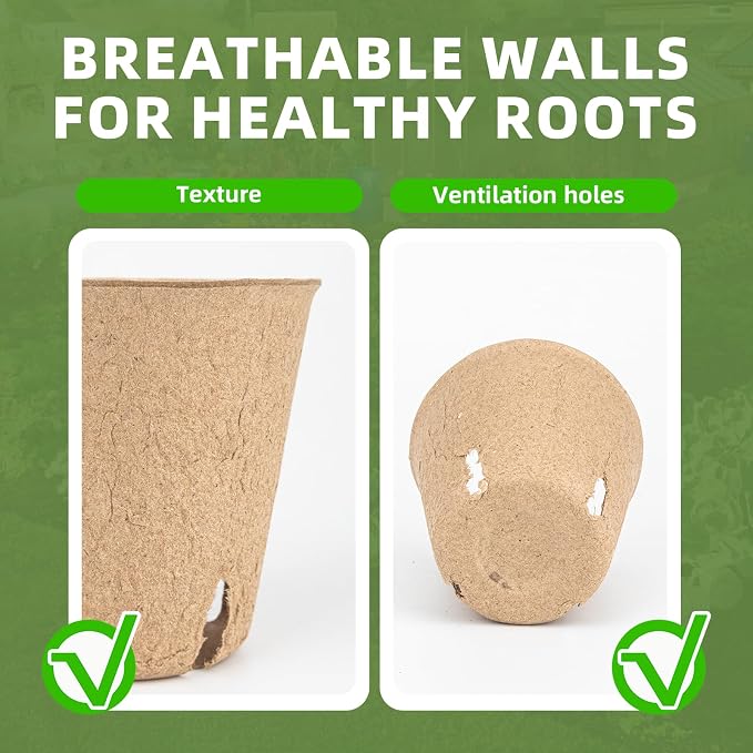 70Pcs Biodegradable 4” Peat Pots - Image 6