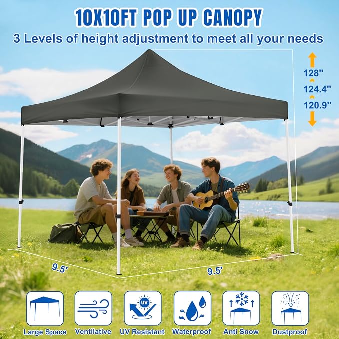 Yesker 10x10 Pop Up Canopy Tent - Image 2