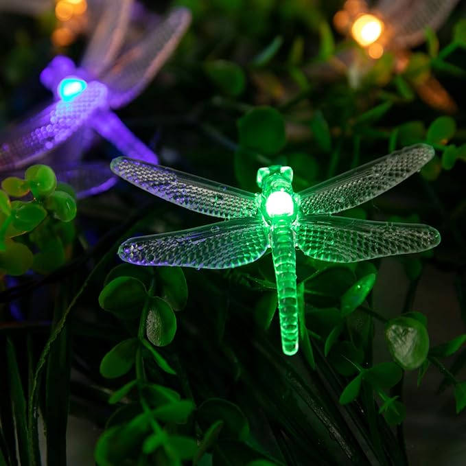 Dragonfly Solar String Lights Outdoor 25.6FT 30 LED Waterproof Solar Powered - Image 3