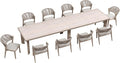 PURPLE LEAF 11-Piece Patio Dining Set Outdoor Furniture Rectangular Extended by PURPLELEAF