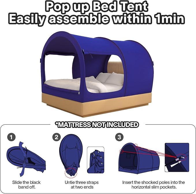 Alvantor® Bed Canopy Bed Tents Dream Tents Privacy Space Full Size Sleeping - Image 4