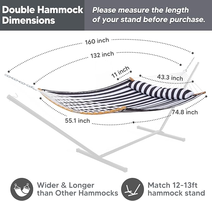 SUNCREAT Hammocks for Outside Hanging Tree Hammock for Outdoor, Large - Image 3