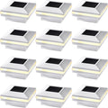 Dynaming 12 Pack Solar Post Lights, Outdoor Solar Powered Decorative Post Cap by Dynaming