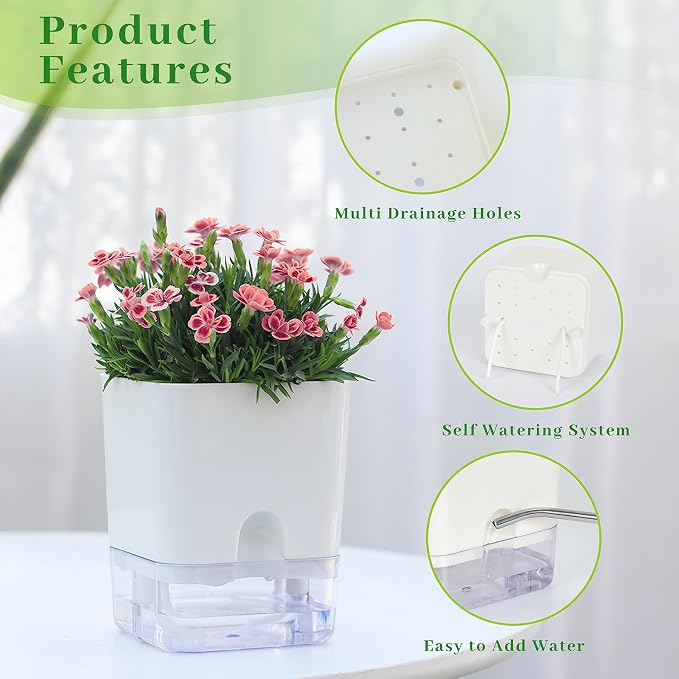 FAMZ Self Watering Planters 4 Pack，Self Watering Pots - Image 5