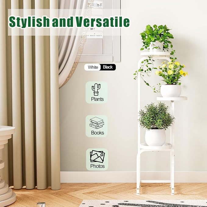 Plant Stand Indoor Outdoor 3 Tier Metal Plant Shelf - Image 3