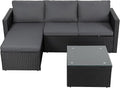 Shintenchi Outdoor Patio Furniture Sets, Small Outdoor Sofa Patio Sectional by Shintenchi
