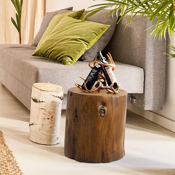 SUNBURY Stump Side Table, Concrete Side Table Garden Stool - Image 6
