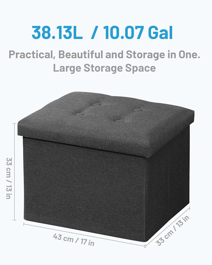 AmasSmile 2Pack Gray Ottoman - Image 3