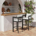 Christopher Knight Home Leona Outdoor Counter Height Bar Stools Set of 2 by ChristopherKnightHome