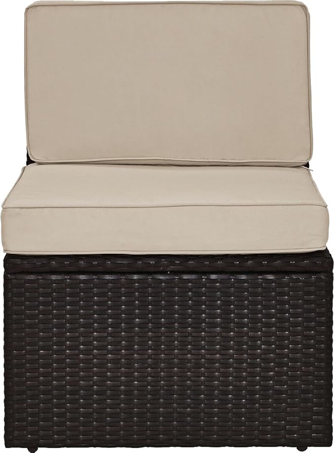 Crosley Furniture Palm Harbor Armless Outdoor Sectional Chair, Wicker Patio - Image 4