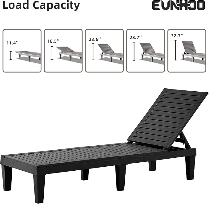 Chaise Lounge Outdoor, Adjustable Pool Lounge Chair - Image 5