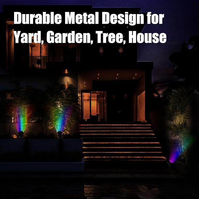 Color LED Spotlight Outdoor 120V 25W, Durable Landscape Spot Light - Image 6
