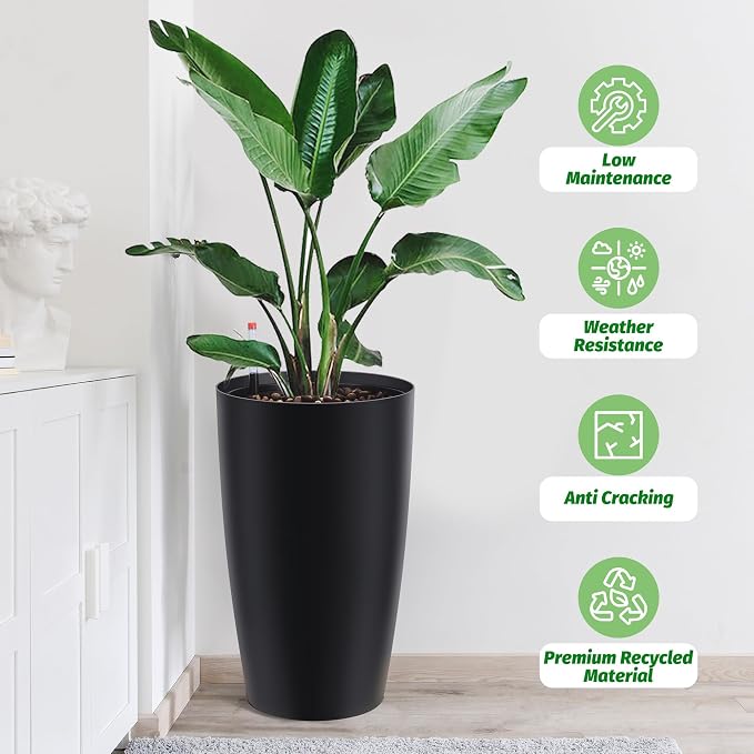 GarveeLife Set of 2 Tall Planters - Image 5