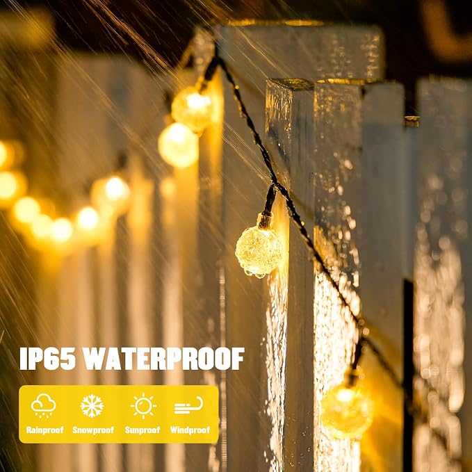 JMEXSUSS Solar String Lights Outdoor Waterproof, Solar Christmas Lights - Image 3