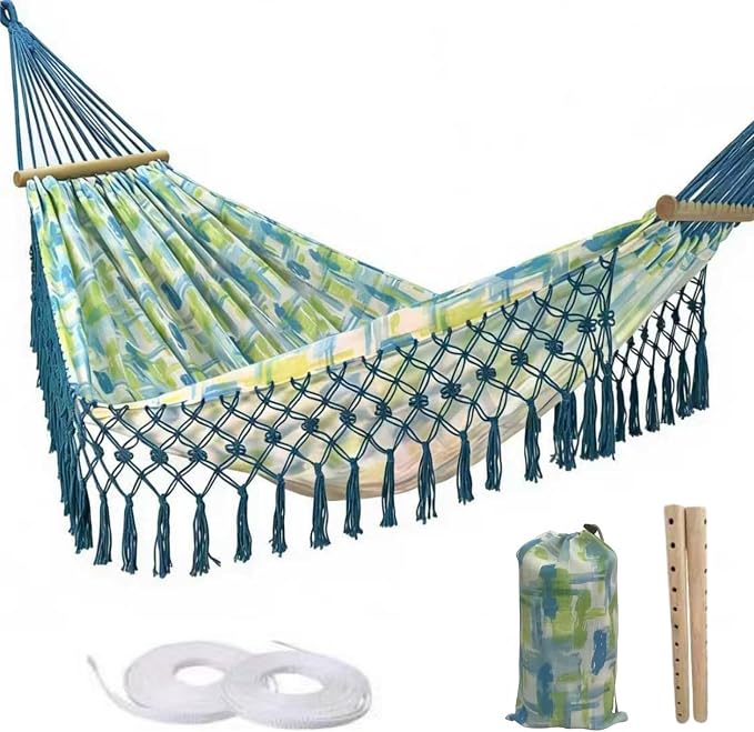 Portable Hammock, Bohemian Hammock, 2person Hammock, by Unknown