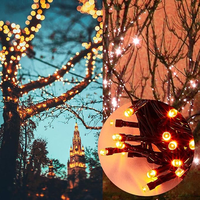 HOME LIGHTING 66FT 200 LED Halloween String Lights, Plug in Green Wire String - Image 3