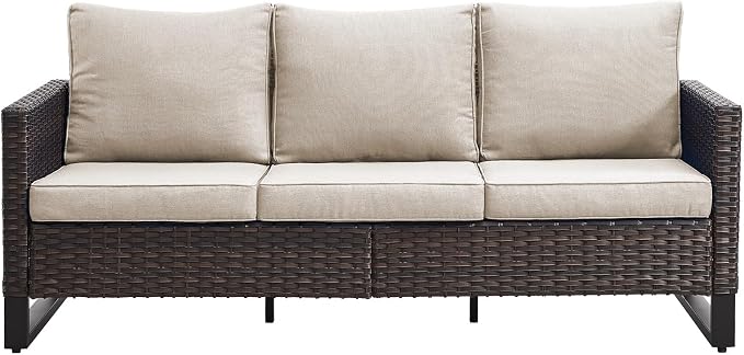 Belord Outdoor Couch Patio Furniture: Wicker Patio Sofa by Belord