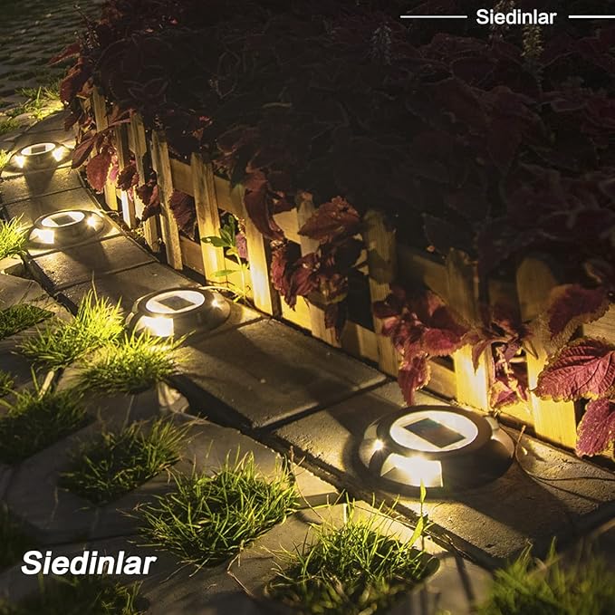 SIEDiNLAR Solar Deck Lights Driveway Dock LED Light Solar Powered Outdoor - Image 3