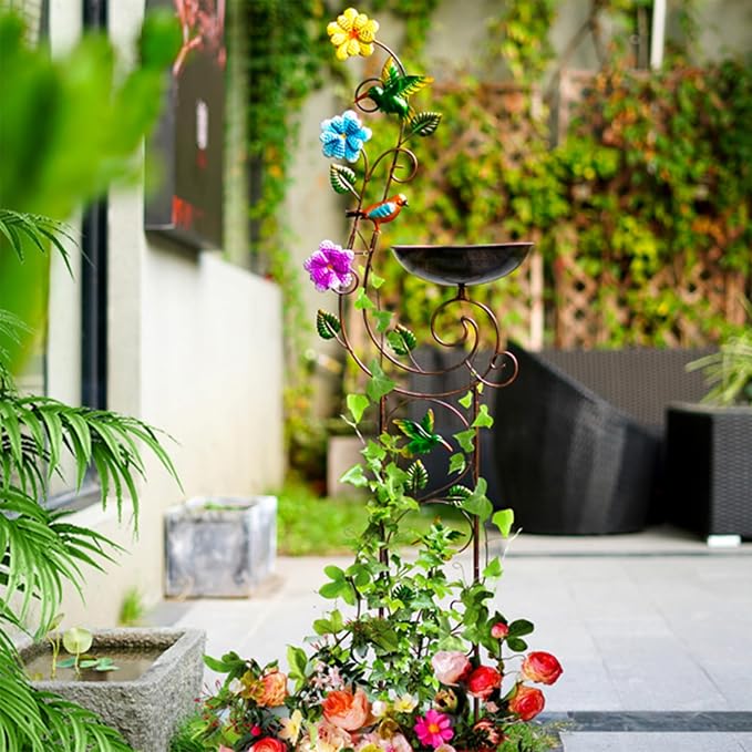 57" Height Metal Bird Bath - Image 8